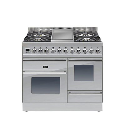 ILVE PTW100FE3 Roma Dual Fuel Freestanding Range Cooker Stainless Steel